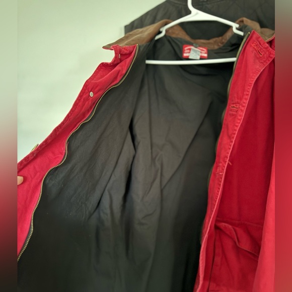 Vintage Marlboro Country Store Red Barn Coat Jacket Leather Trim - Picture 15 of 15